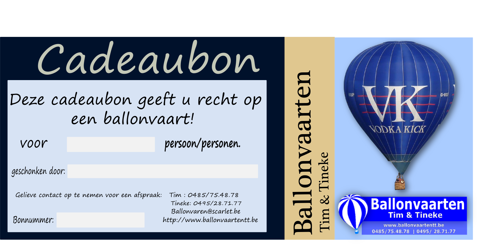 cadeaubon ballonvaart